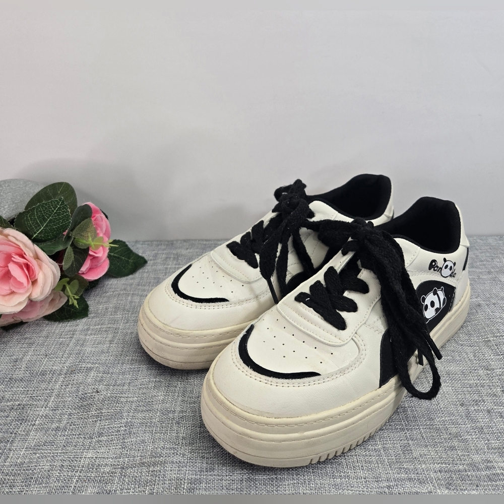 Panda Shoes Walking Sneakers for‎ Women Y2k Platform Shoes Baikuang Fashion
